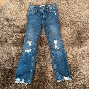 Zara Ripped Flare Jean
